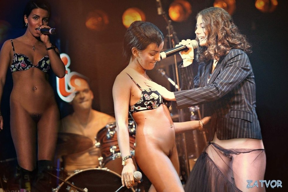 Stars undress on stage