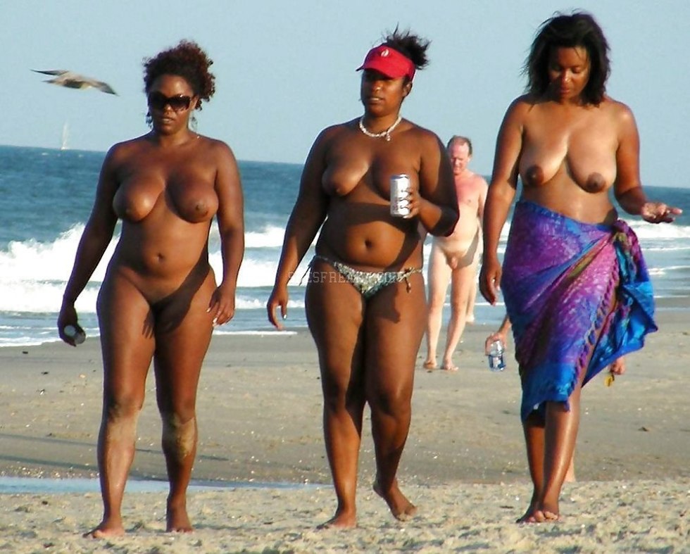 Nudist black women on the beach