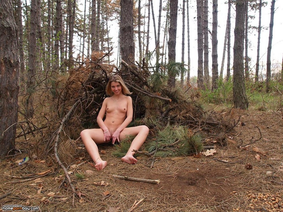 Naked women dirty in the forest