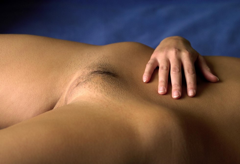 Beautiful tanned pubis