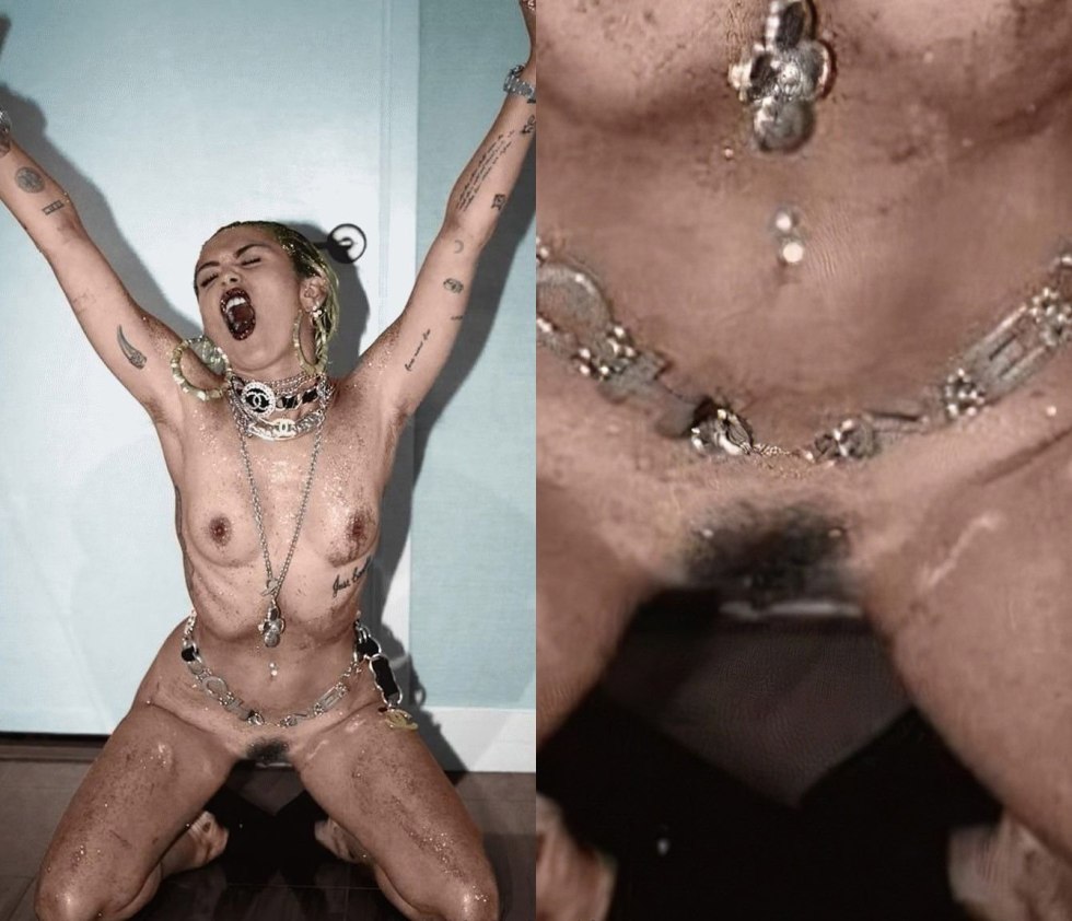 Miley Cyrus naked pour