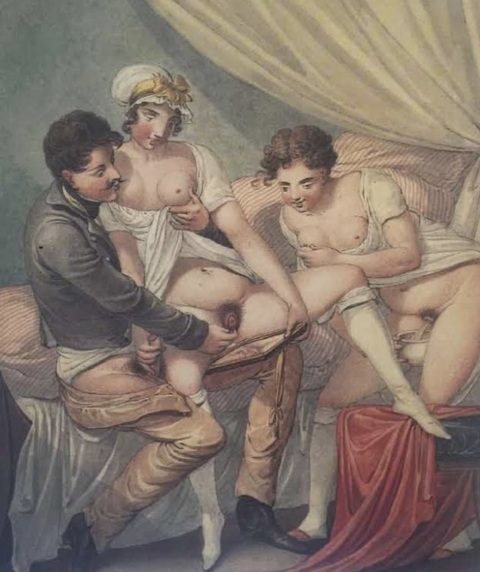 Pornographic retro painting