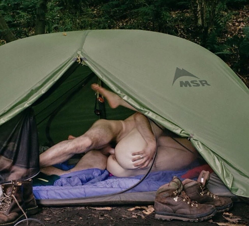 Hike with tents nude