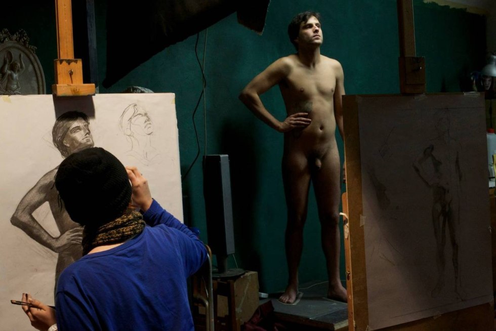 Artist and model nude