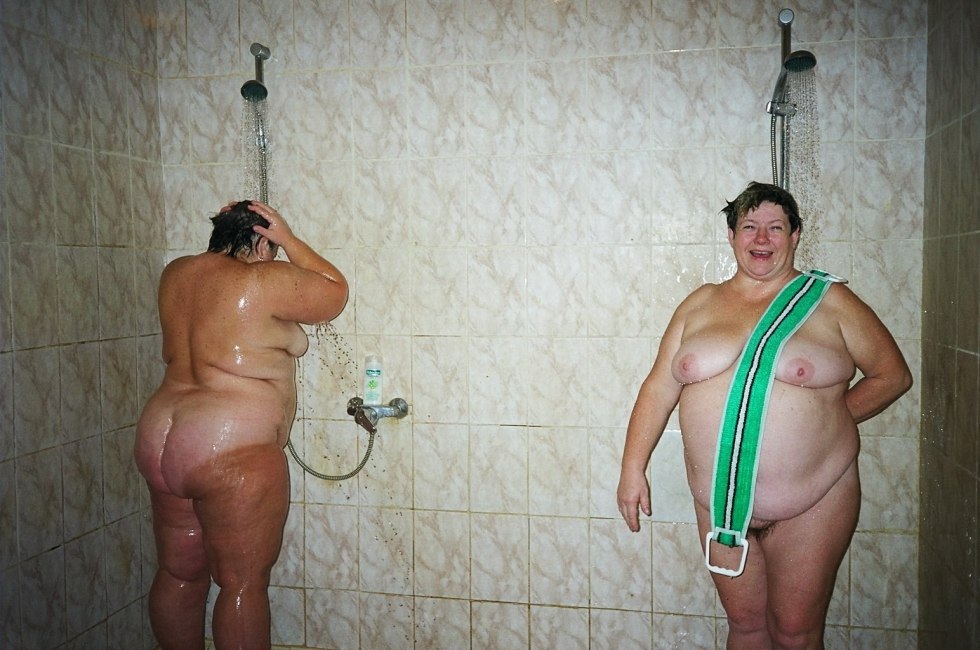 Fat women in a public bath