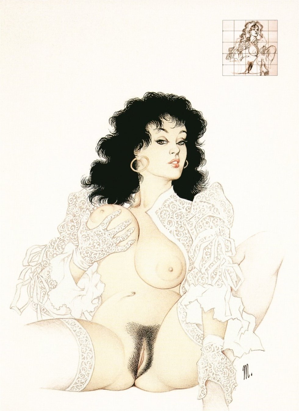 Drawings of naked hairy women