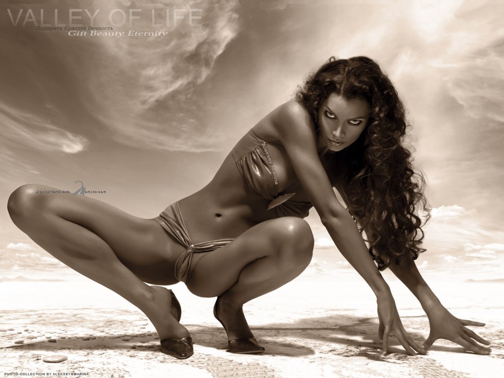 Marina Alexandrova in the style of nude