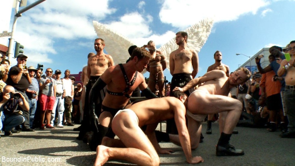 Naked parade on Red Square