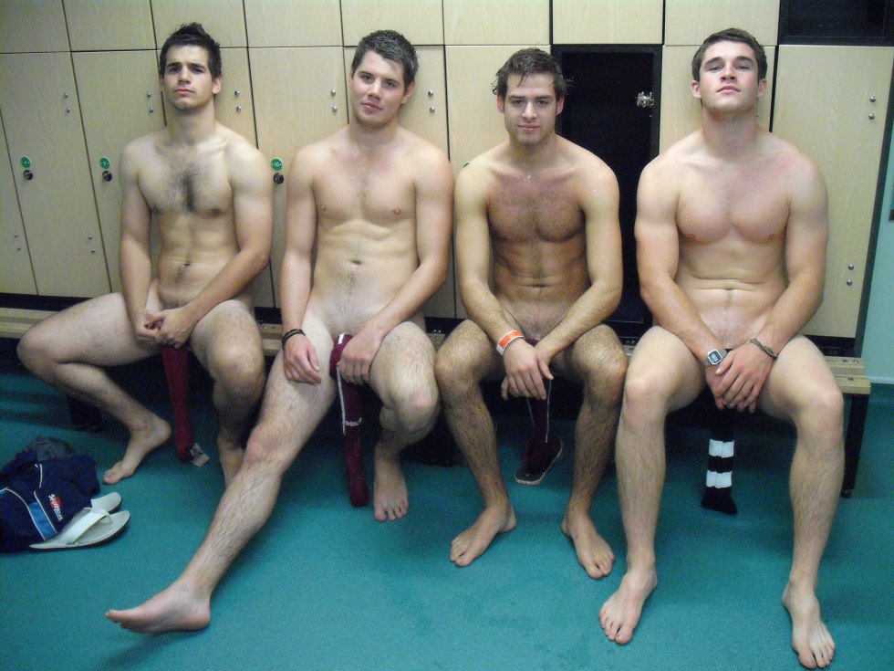 Men's locker room in the pool naked guys