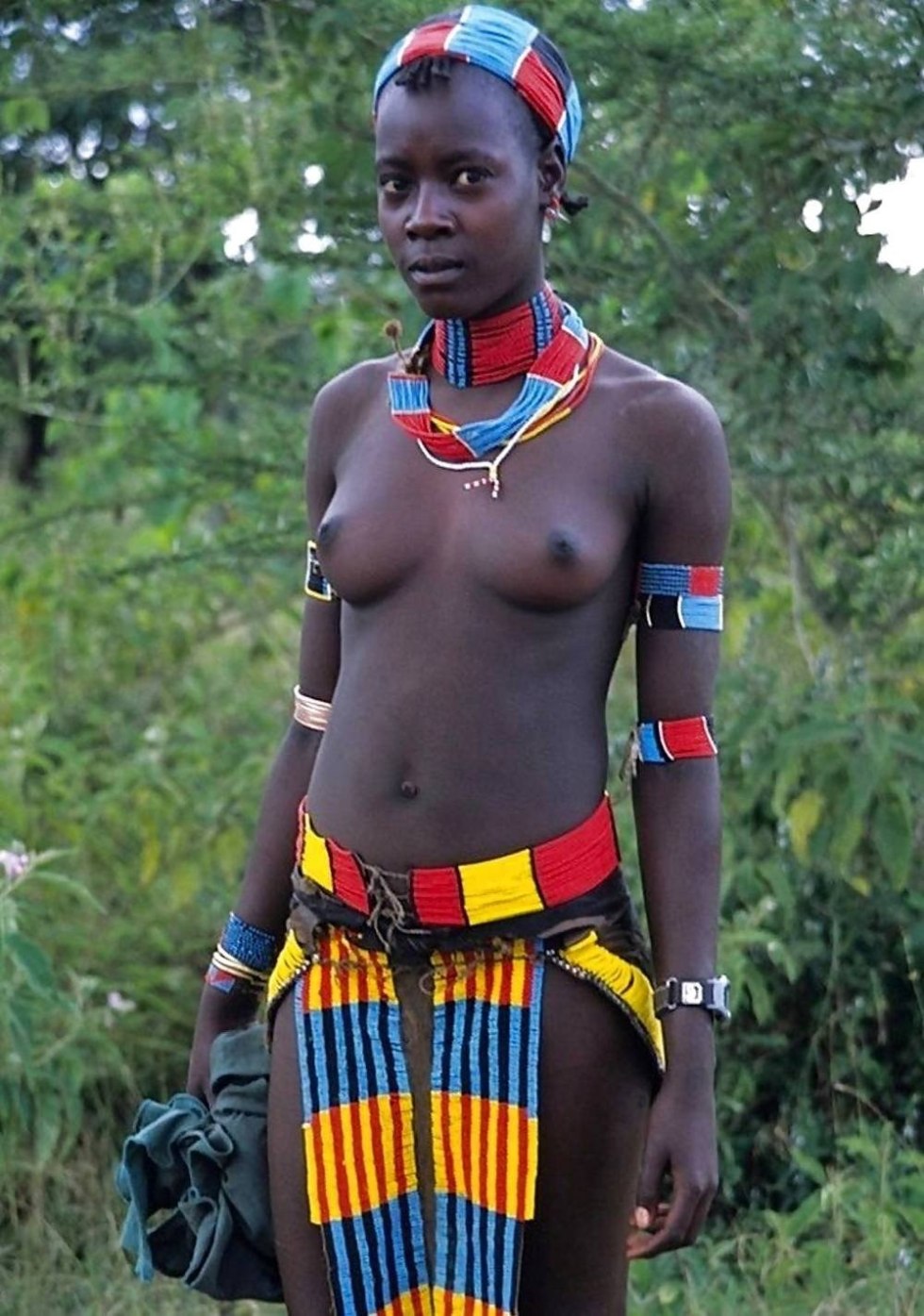 Naked women of African tribes