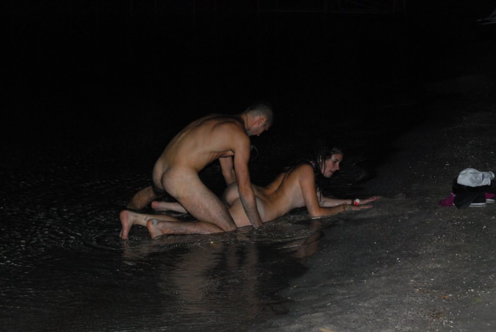 Night bathing girls naked