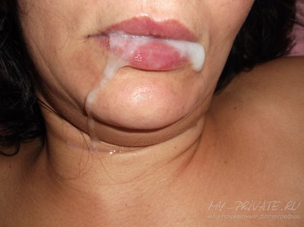 Cum in a close -up mouth