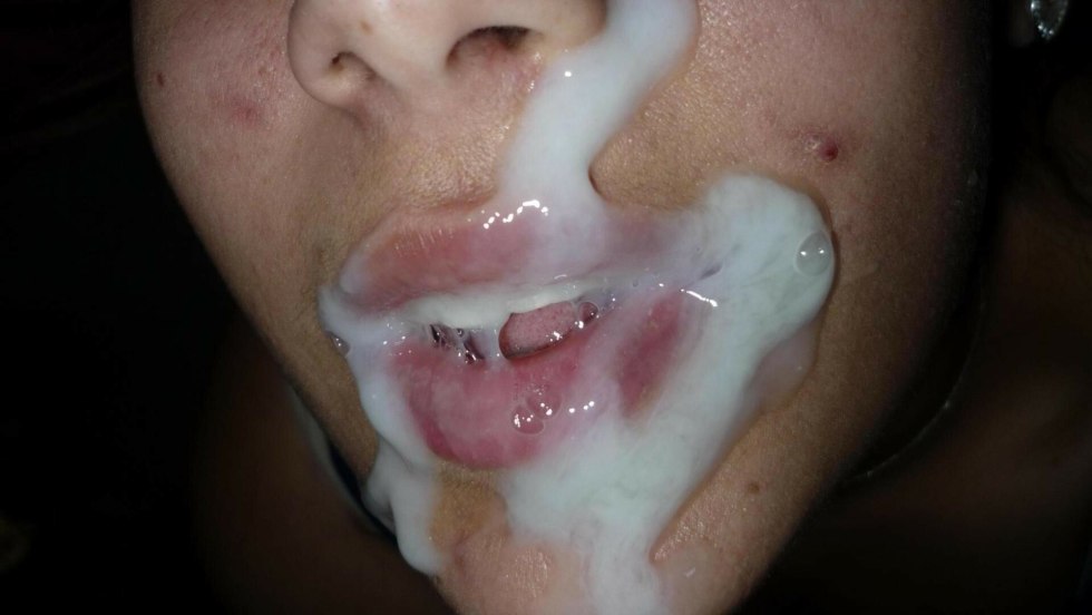 Cum on the lips homemade