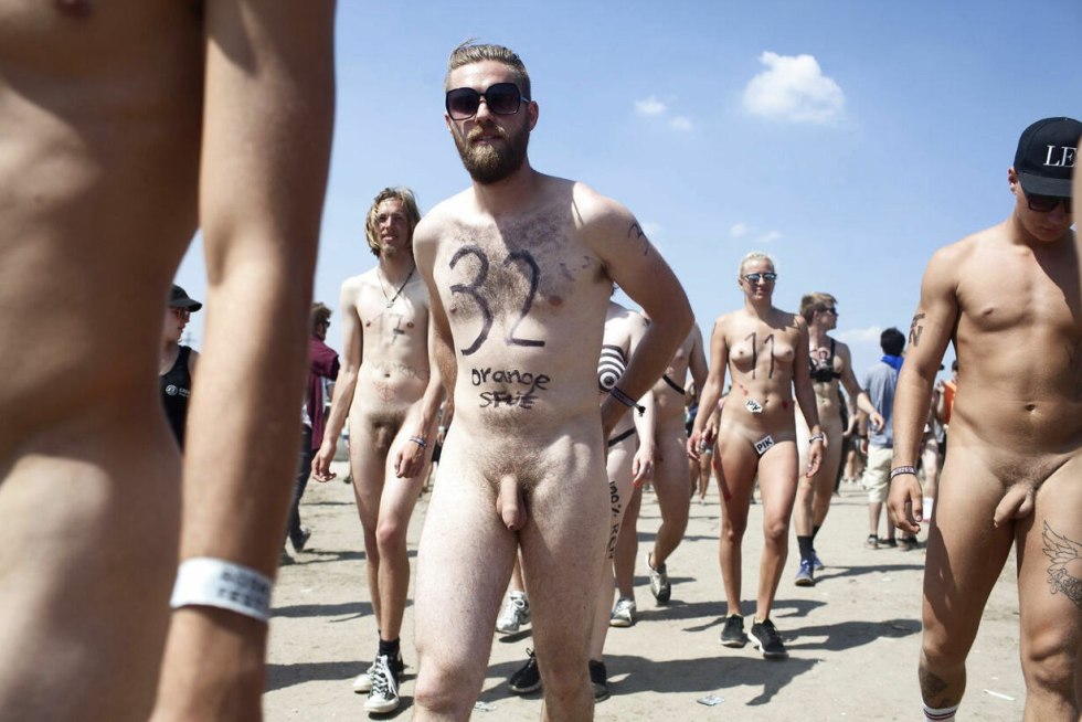 Naked boys at the festival
