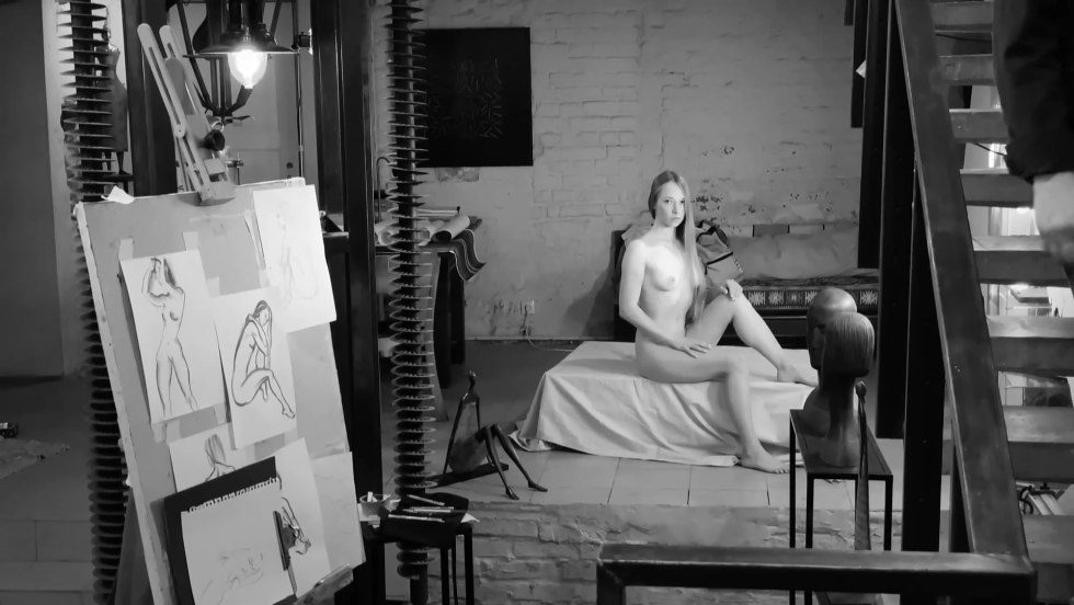 Naked model in the audience