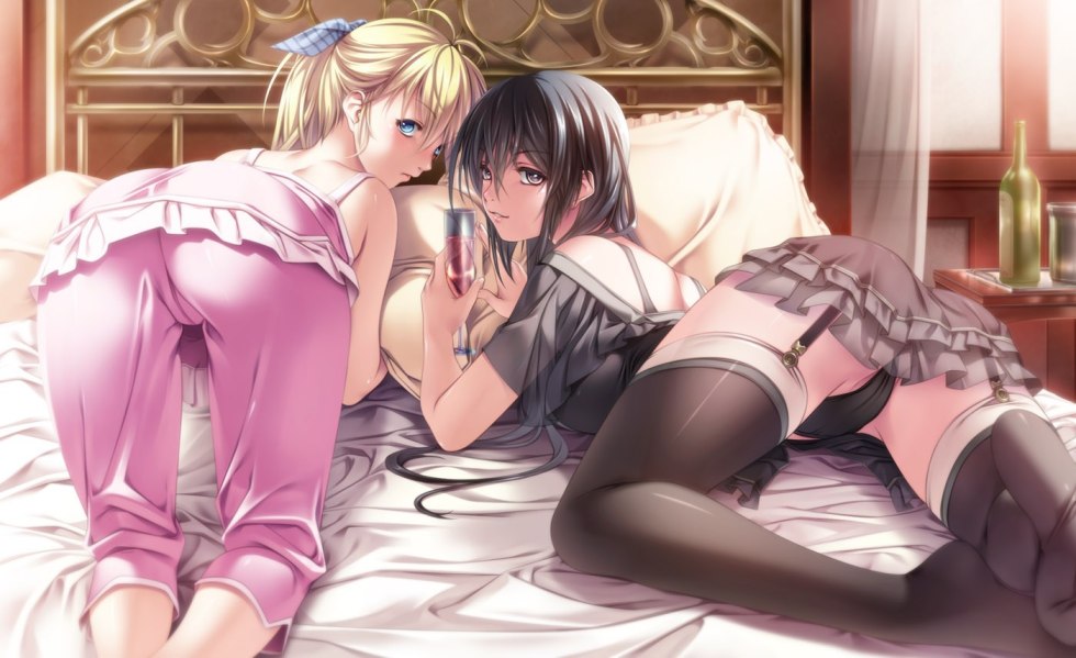 Hentai Girls in Lesbian stockings