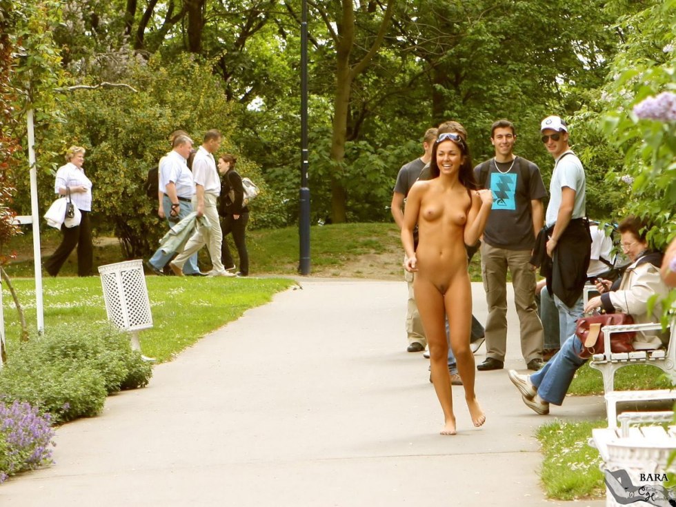 Walking in the park naked