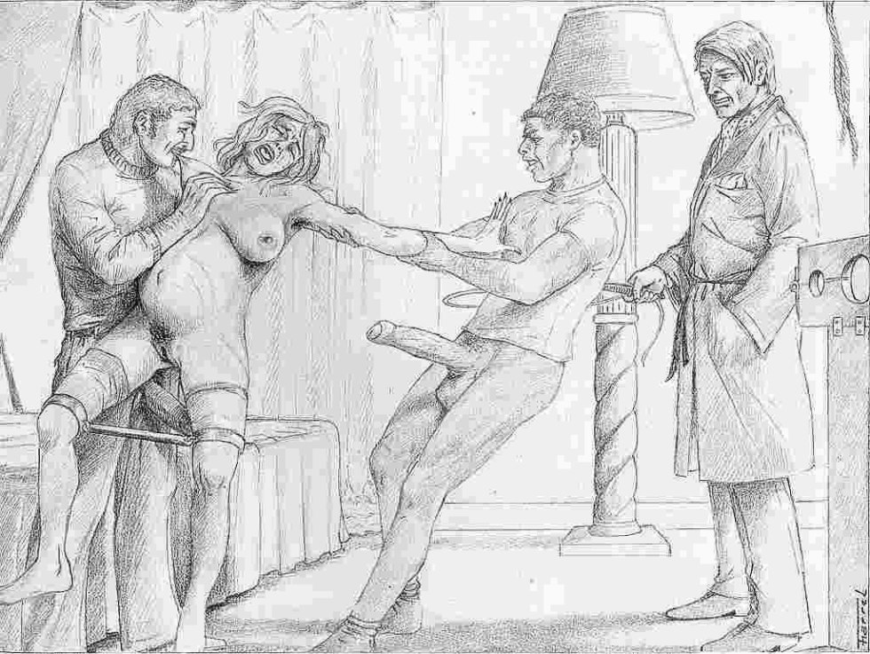Erotic drawings of BDSM