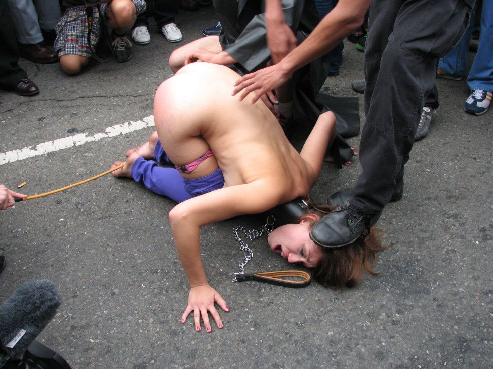 Humiliation of beating naked