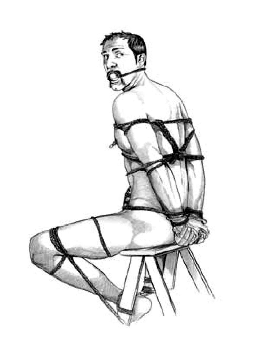 Black white drawings BDSM