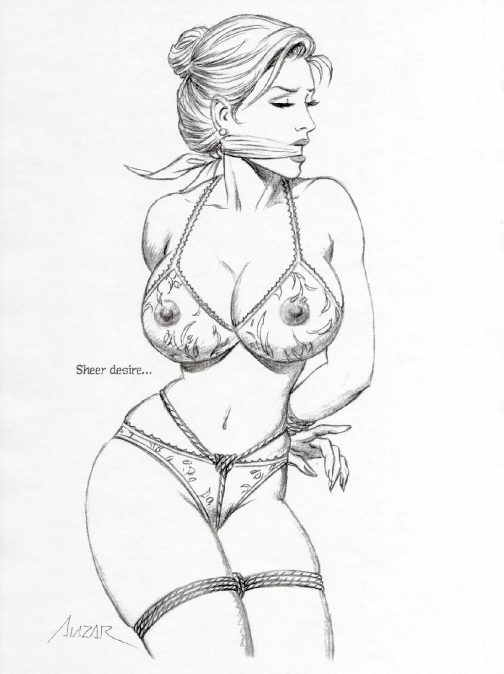 Pencil drawings of BDSM