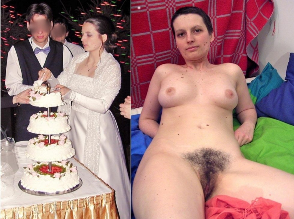 Brides with unshaven pubis