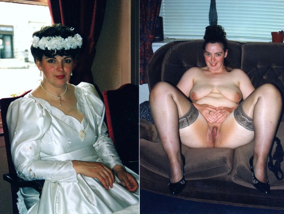 Dressed and naked women of the bride