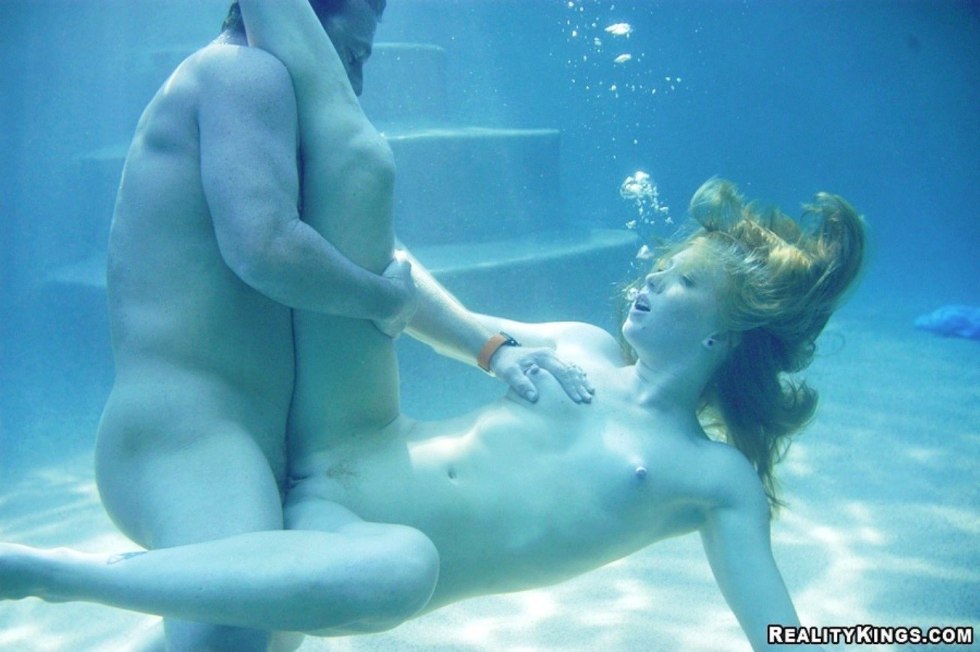 Pornography in the pool in water
