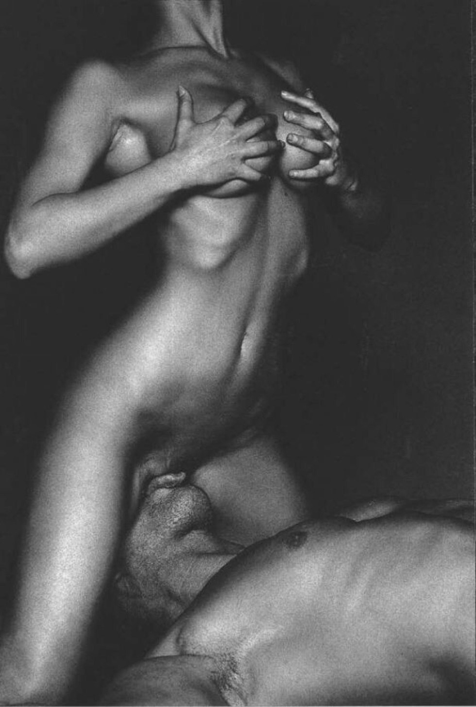 Naked man and woman passion