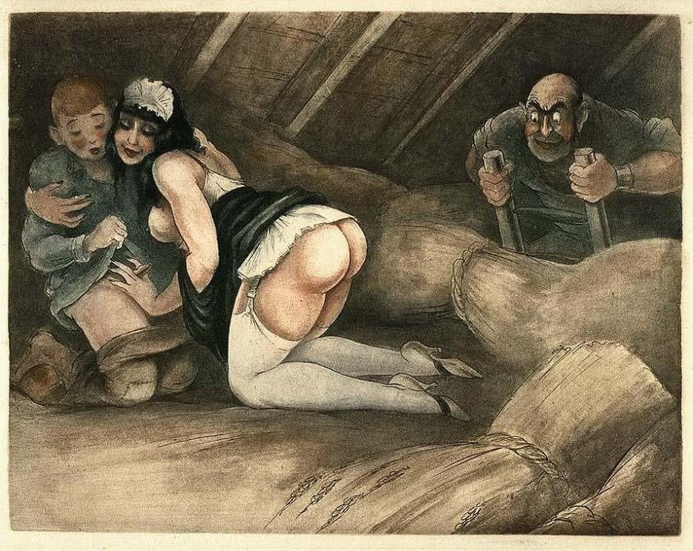 Middle Ages pornographic painting