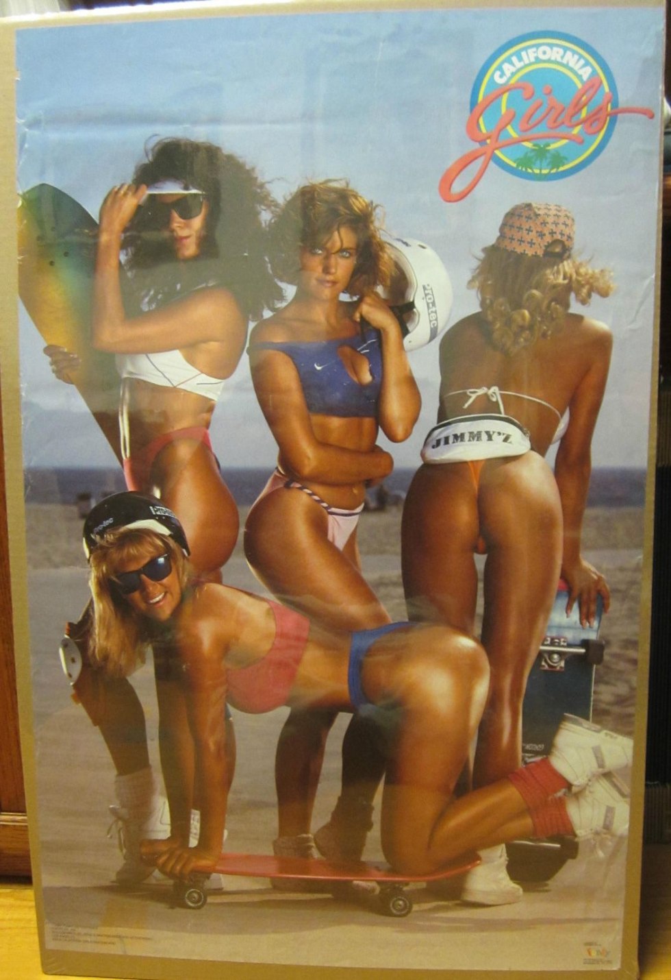 Posters with girls of the 80s