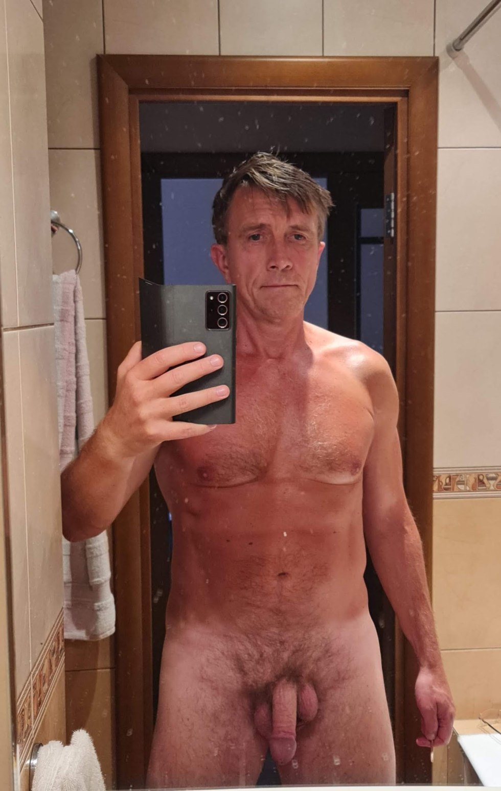 Brother's naked penis in the bathhouse