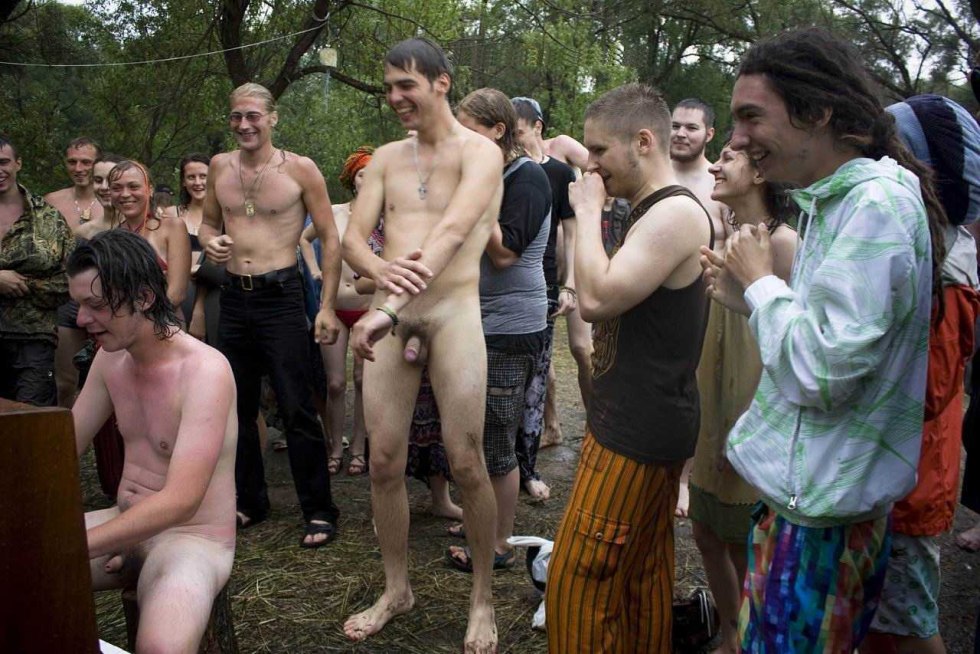 Naked guys dressed women