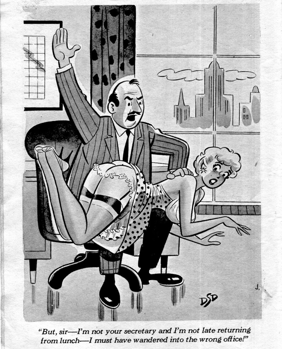 Erotic drawings spanking secretary