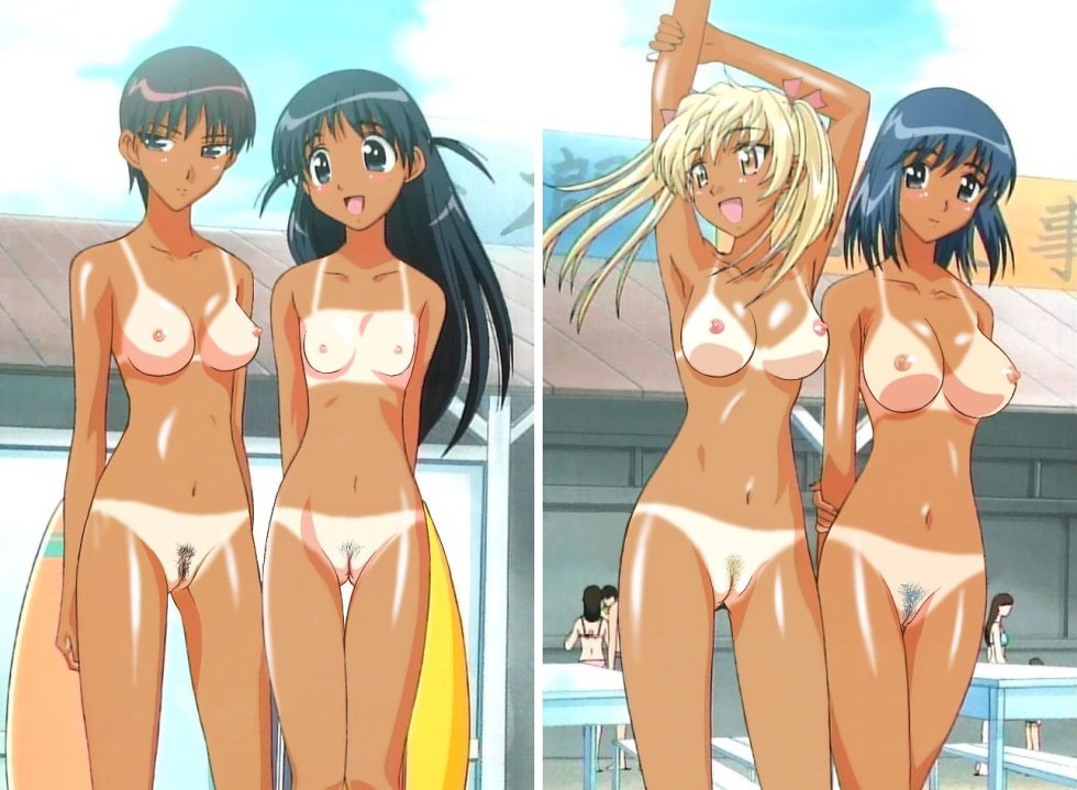 Hentai tanned in a swimsuit