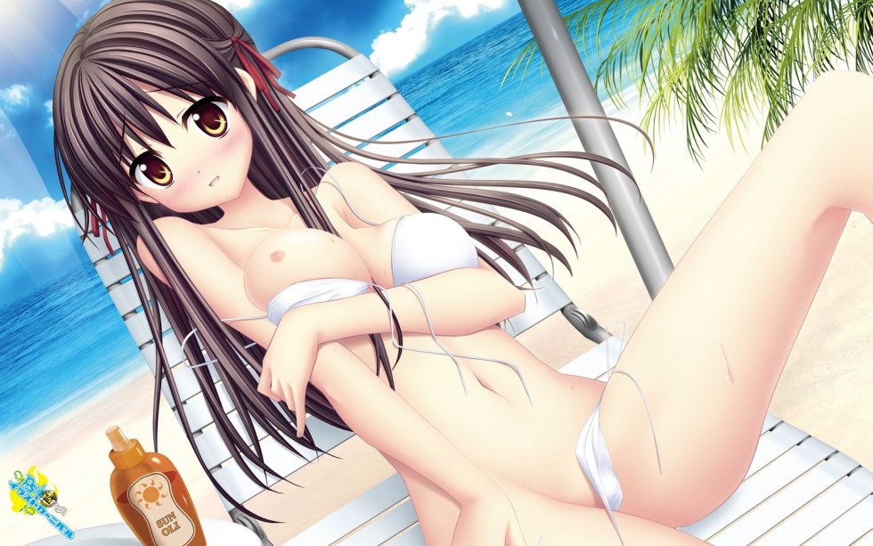 Hentai Girls in swimsuits on the beach