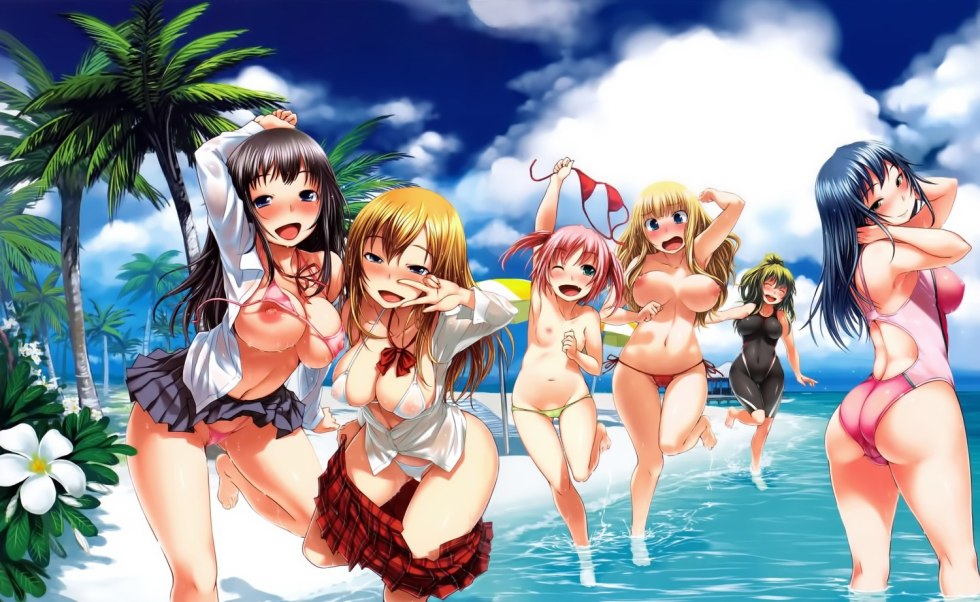 Anime erotic beach