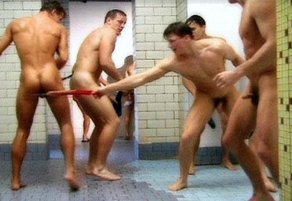Naked guys in the locker room