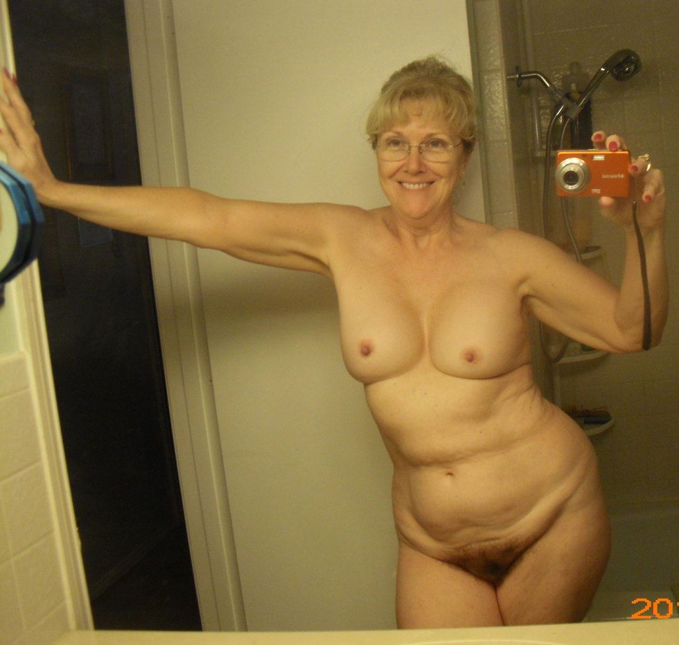 Naked elderly old women