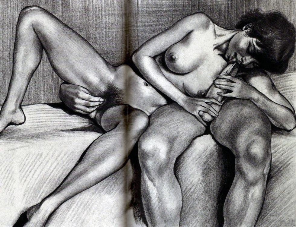 Erotic drawings with a pencil
