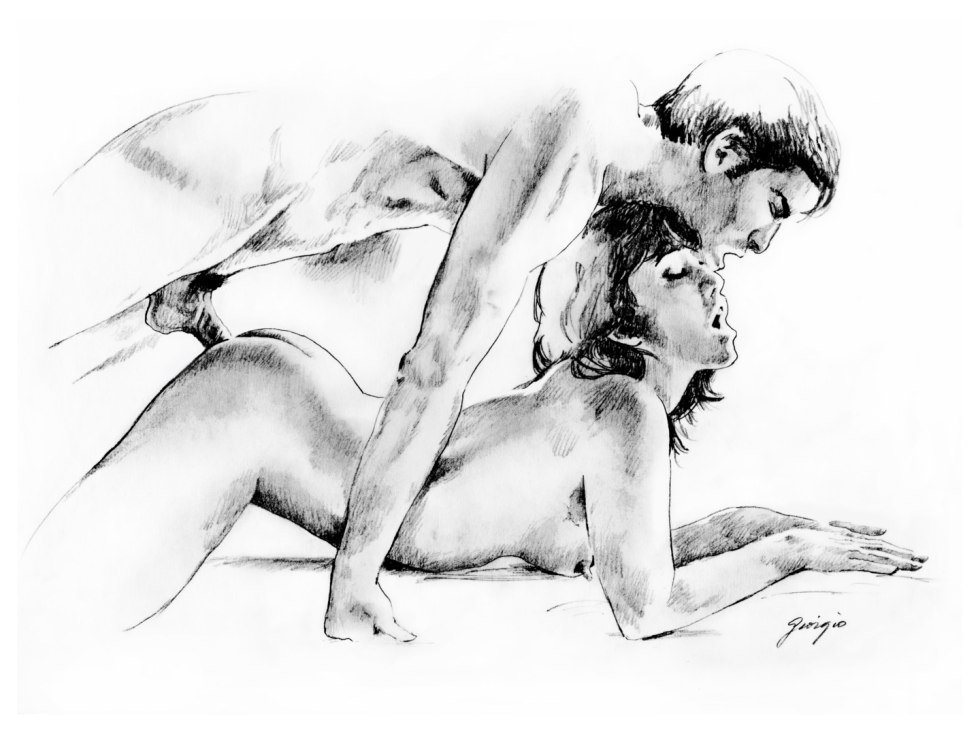 Erotic drawings with a pencil