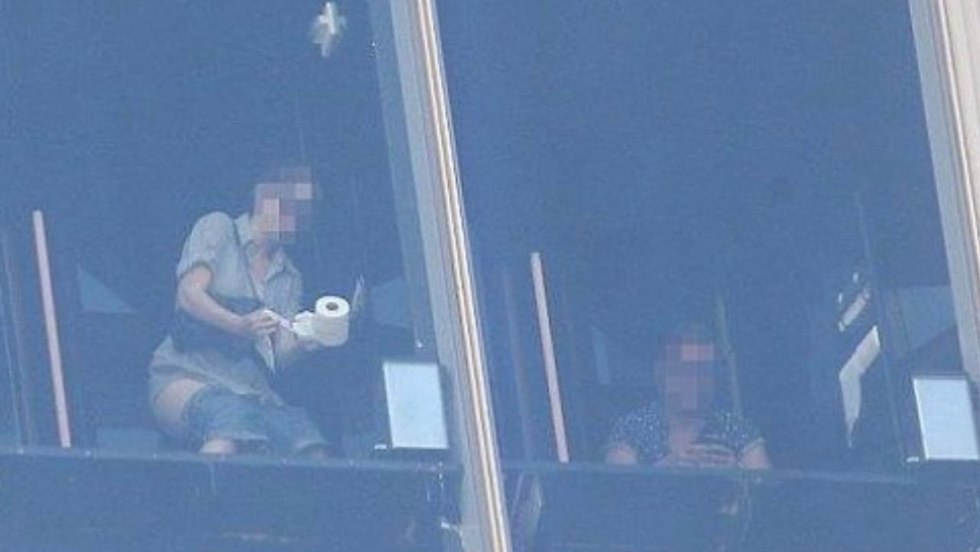 Peeping from the window