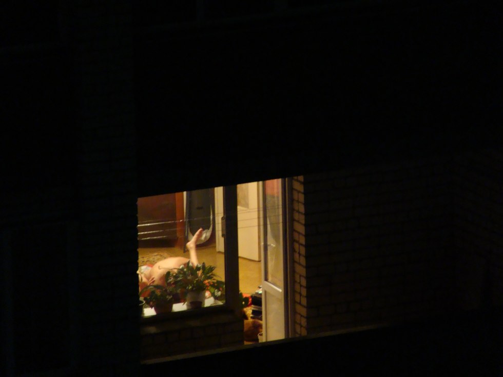 Spied through the window