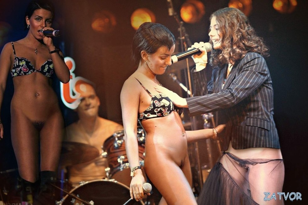 Naked celebrities on stage