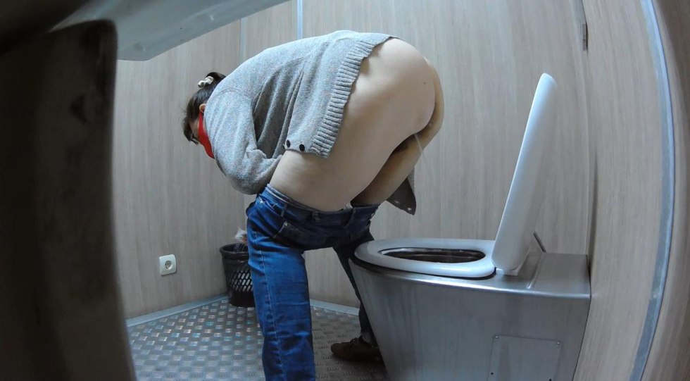 Women in the public toilet