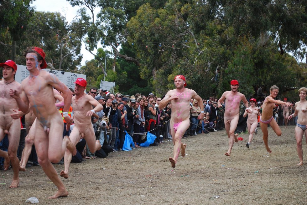 Nudist races Festival naked