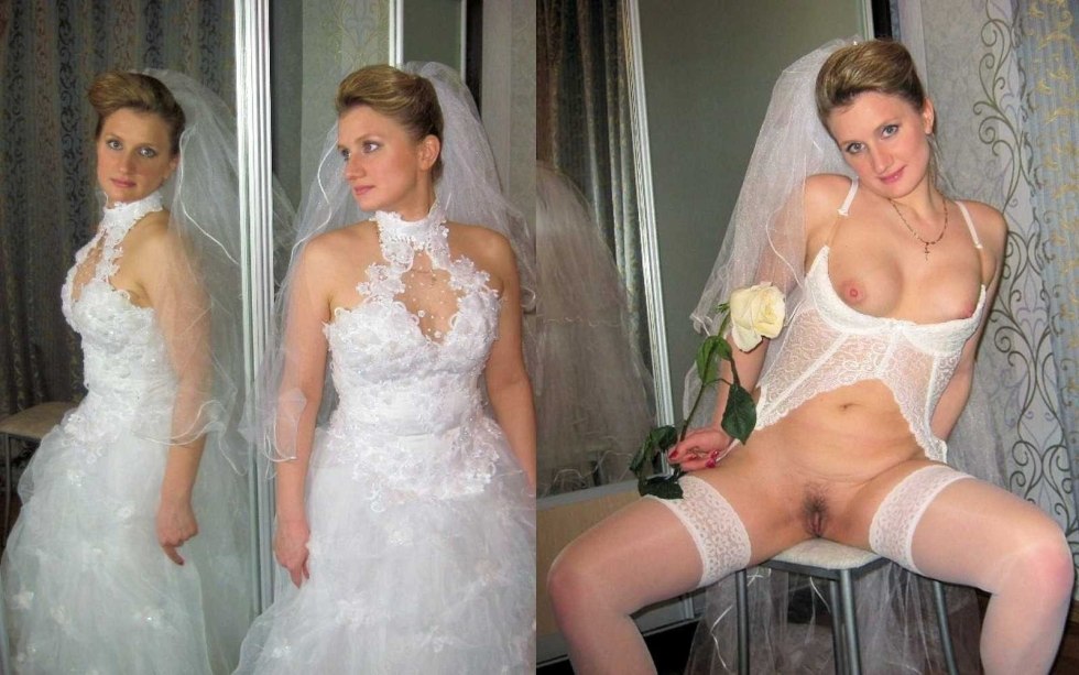 Naked brides after the wedding