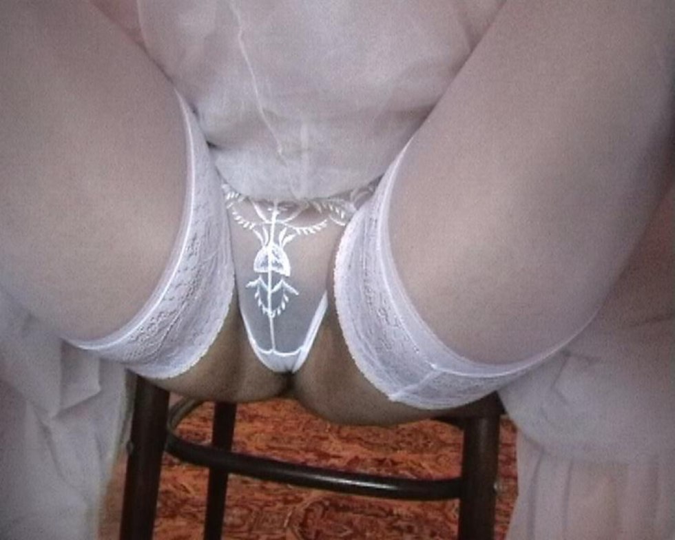 Naked brides in white panties