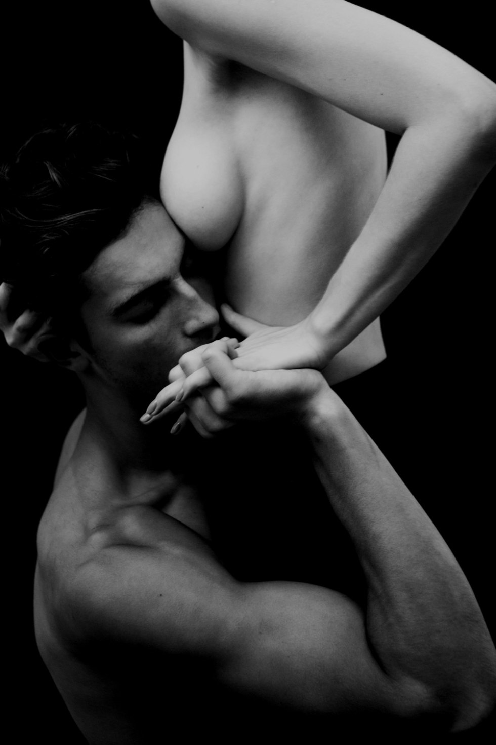 Erotic photo shoot man and woman