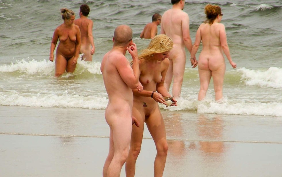 Entertainment on a nudist beach